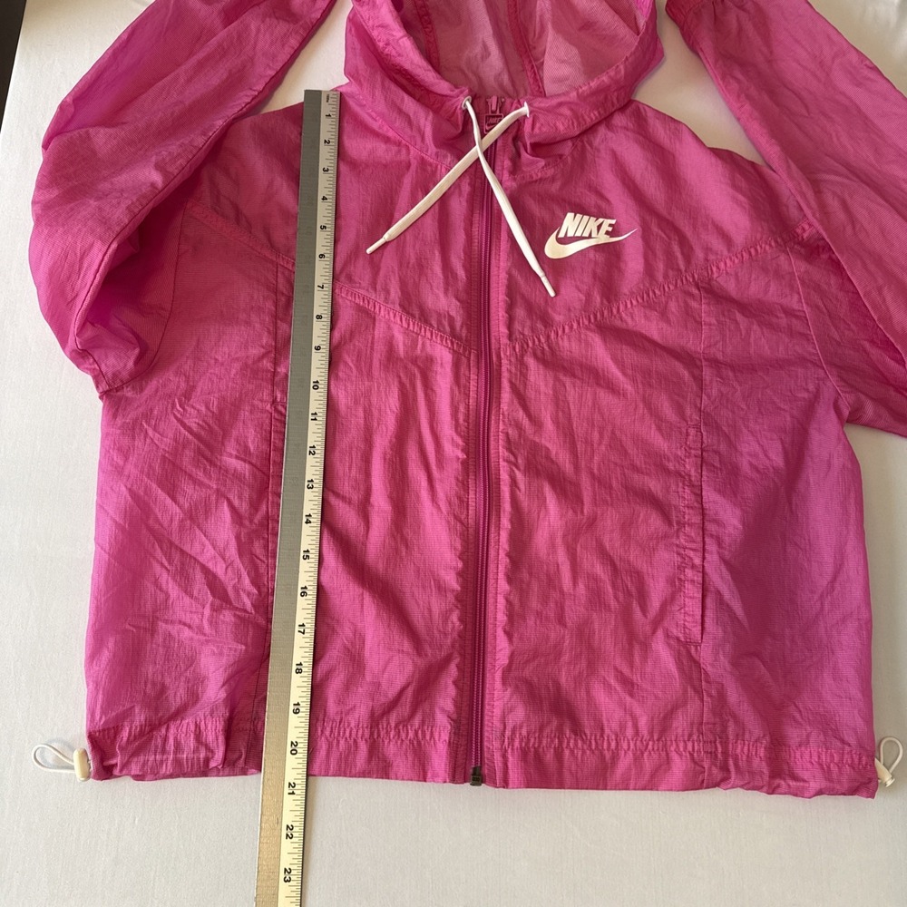 Nike Hot Pink Nylon Blend Hoodie Windrunner Jacket Women's S Running Athletic - Picture 8 of 13